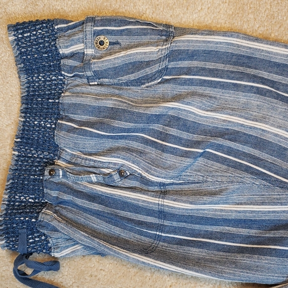 Rewash Linen Blend Stripe¹ Wide Leg Pants Sz M - Picture 11 of 14